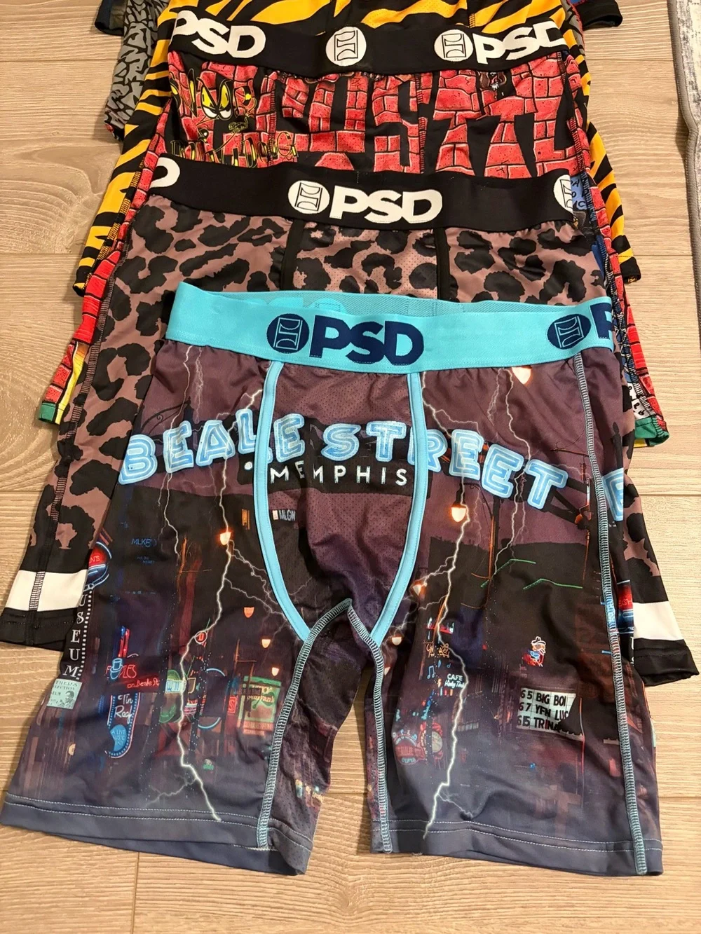 PSD lot of 7 pairs of Men’s Leopard Print Boxer Briefs